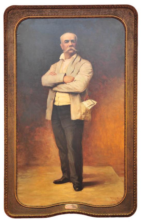 Retrato de Benjamín Vicuña Mackenna, por Marcial Plaza. 