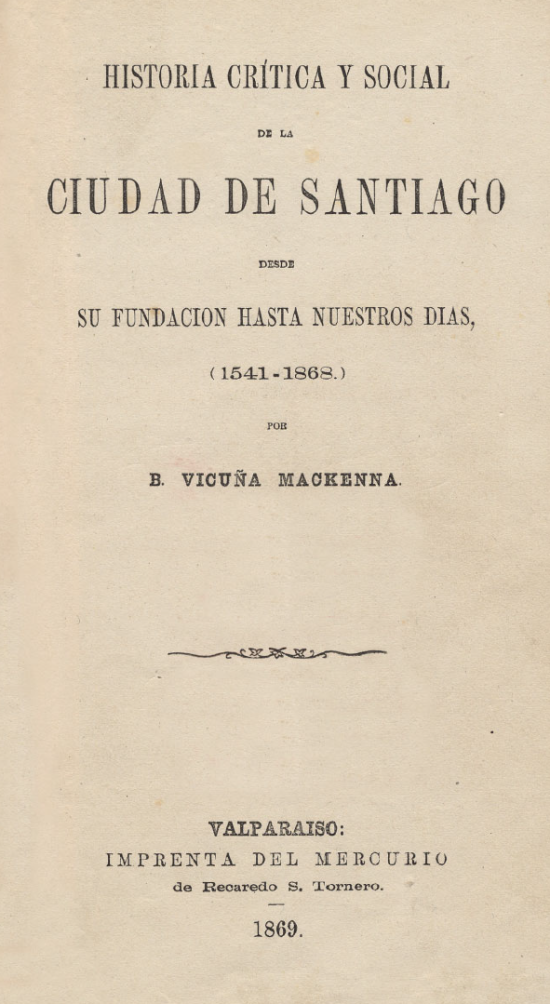 Historia Crítica y Social de la Ciudad de Santiago